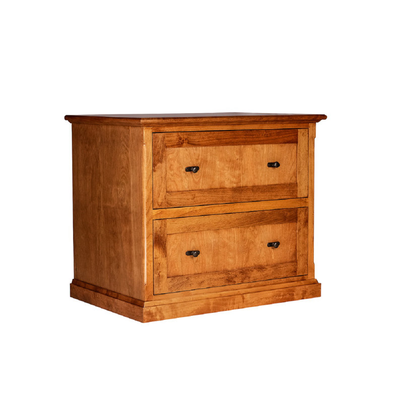 Millwood Pines Torin 35'' Wide 2 Drawer Solid Wood Lateral Filing